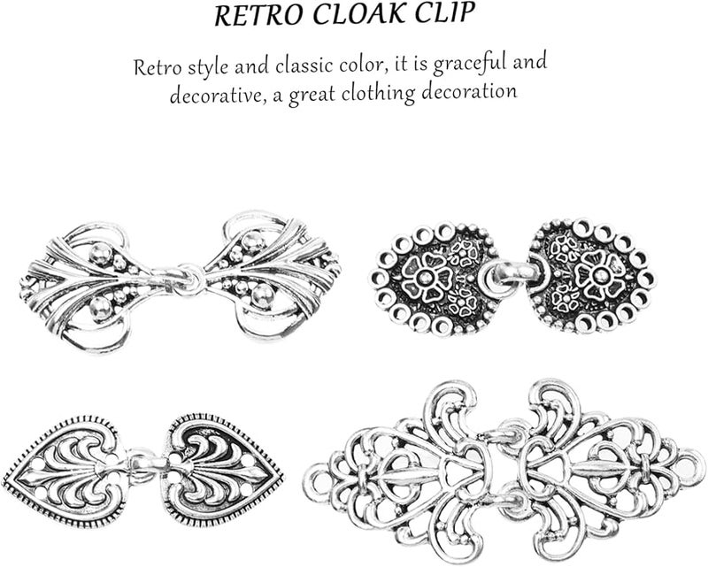 ربط الرداء بأبازيم حزام من الكاب القديم 4 قطع مشبك مشبك من سبائك الزنك والحديد - Image 3